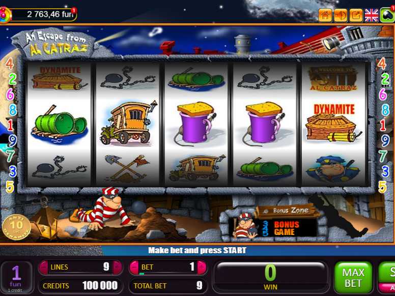 Скриншот игрового автомата Alcatraz