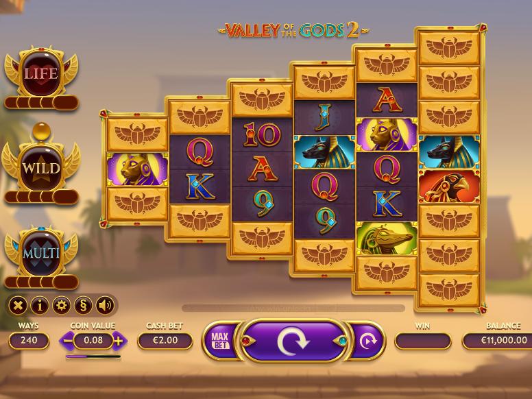 Скриншот игрового автомата Valley of the Gods 2